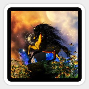 Beautiful unicorn in the night Sticker